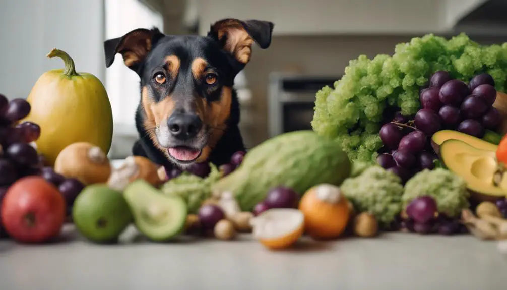 harmful fruits veggies for dogs